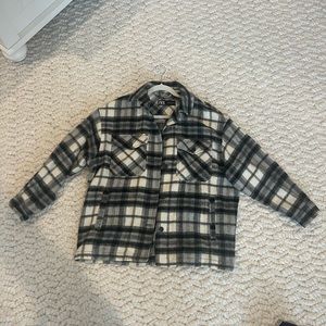 Zara black and white wool jacket